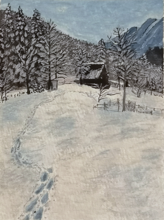 a watercolor painitng