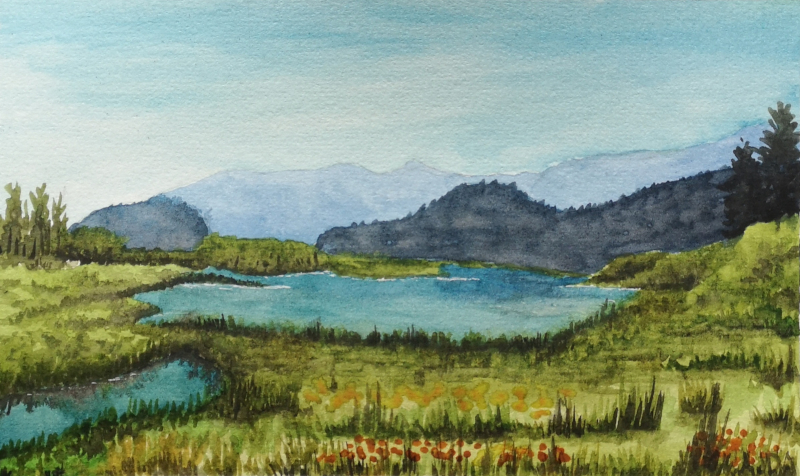 a watercolor painitng